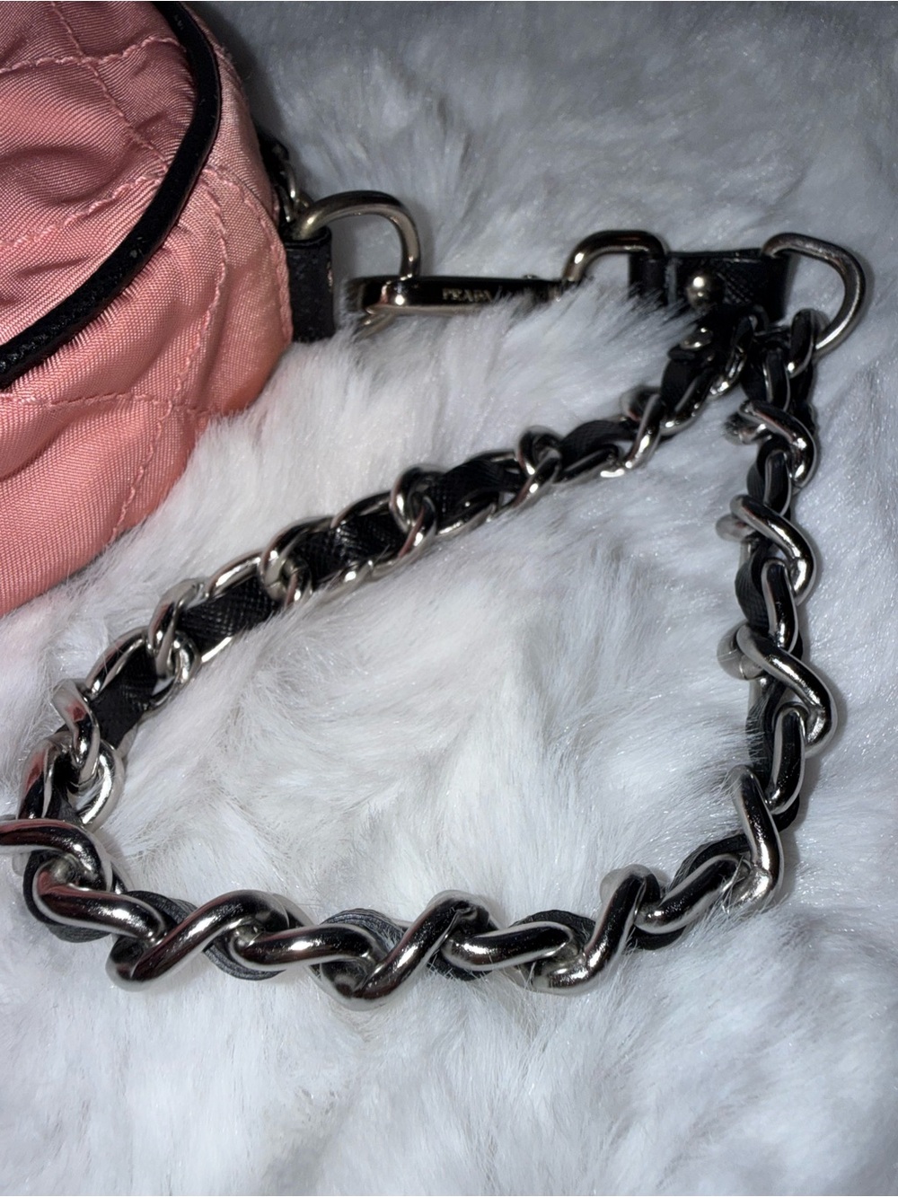 Prada Quilted Round Mini Wristlet Clutch in Dusty Pink - Picture 7 of 13